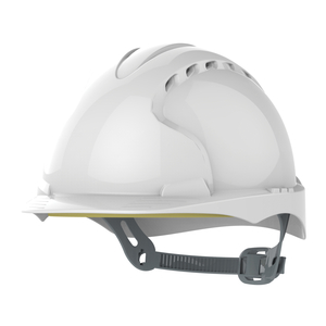 White JSP EVO3 Safety Helmet - Slip Ratchet - Vented - AJF160-000-100
